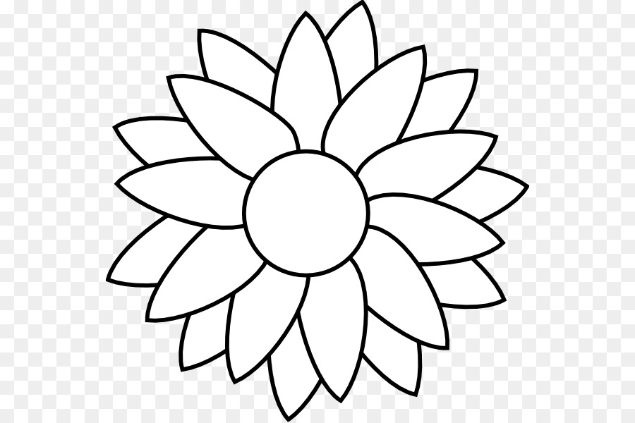 Black And White Flower Png Download 600 598 Free Transparent
