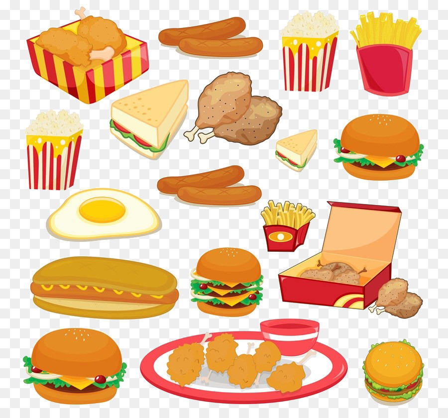 Đồ ăn vặt thức ăn Nhanh miễn phí tiền bản Quyền Clip nghệ thuật - Phim hoạt hình thức ăn hamburger liệu