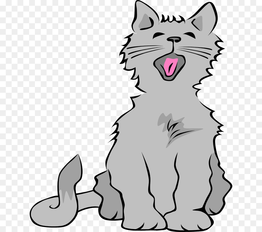 Cat Kitten Meow Clip-art - Gähnen Cliparts