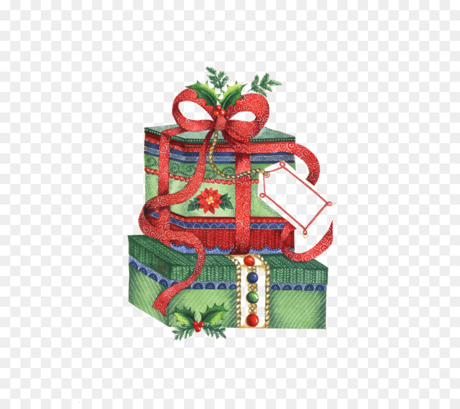 Weihnachten ornament Geschenk zu Weihnachten, Santa Claus - Grüne Geschenk-box