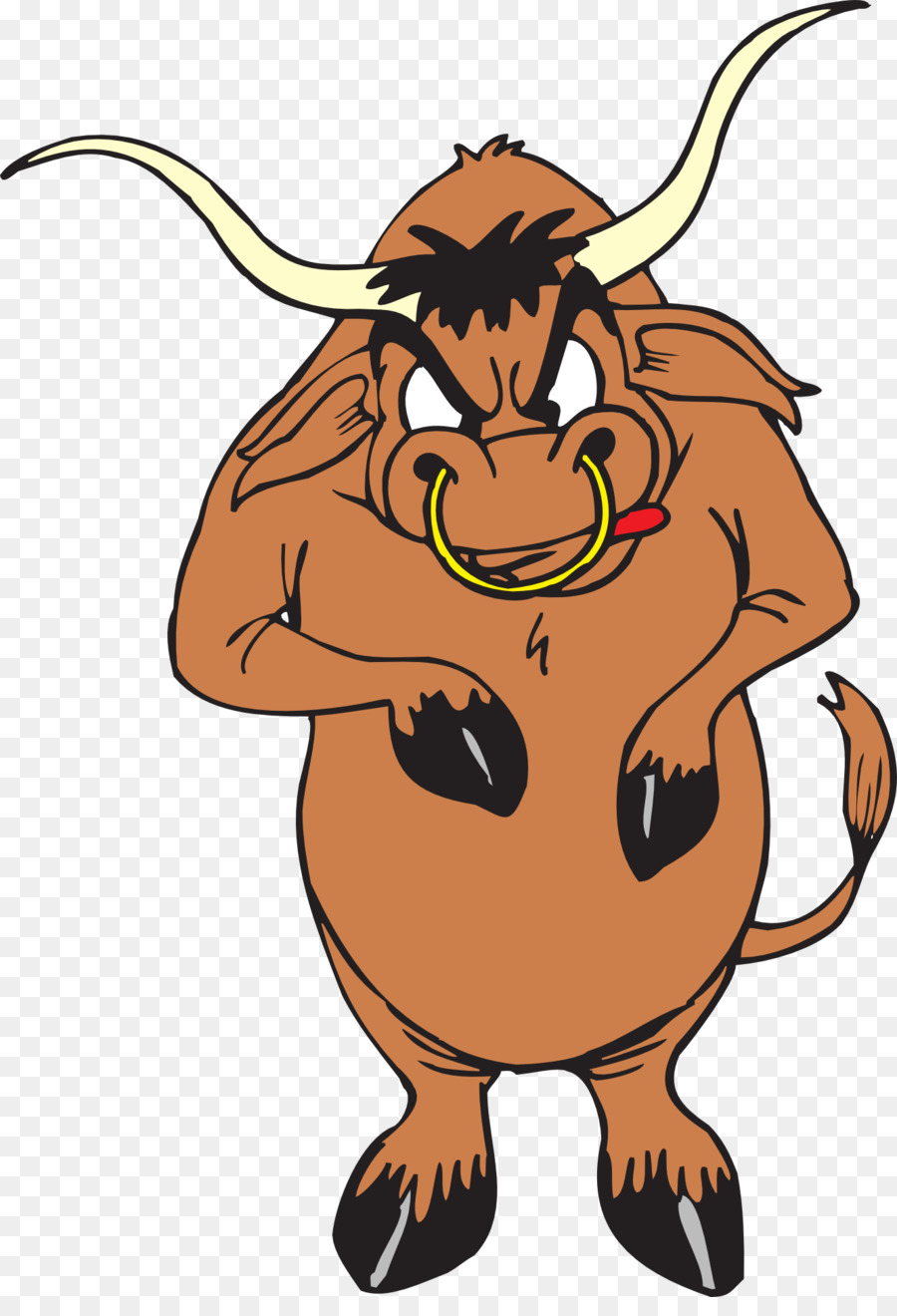 Pit bull Bulldog Clip-art - Böse Kuh trägt einen Nasenring