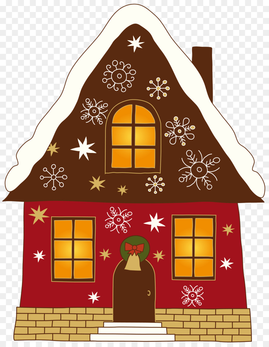Lebkuchen Haus Weihnachten Clip-art - Brown House Cliparts