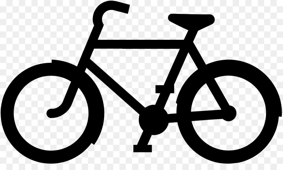 Fahrrad Radfahren Schwarz und weiß-clipart - Sport-Bike, Cliparts