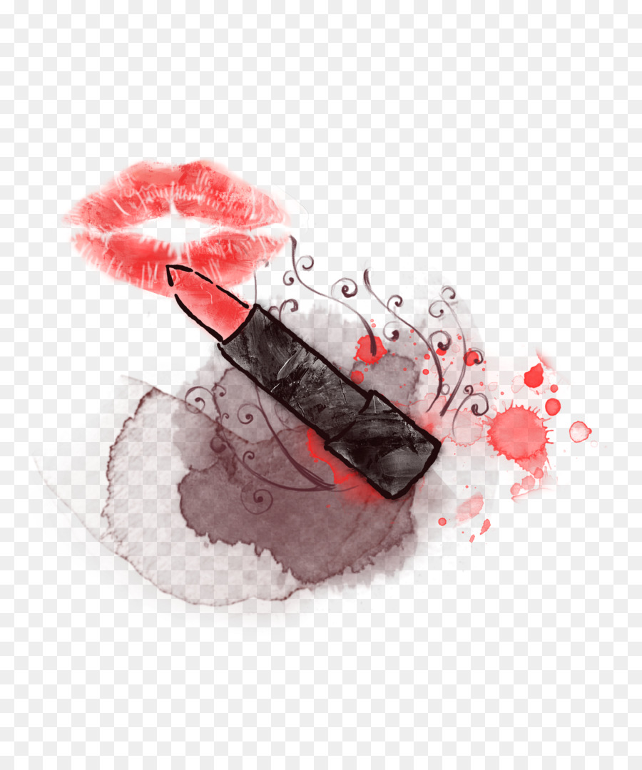 Il Make-up Rossetto - Trucco creativo rossetto sfondo dipinto