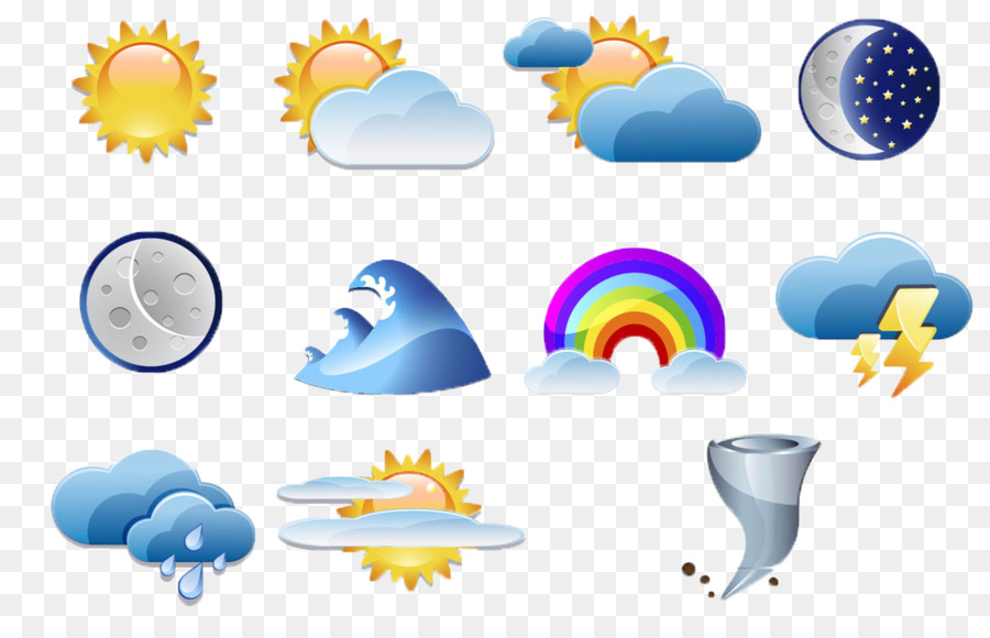 Wetter-Prognose-Logo-Symbol - Wetter-Symbol Vektor-material