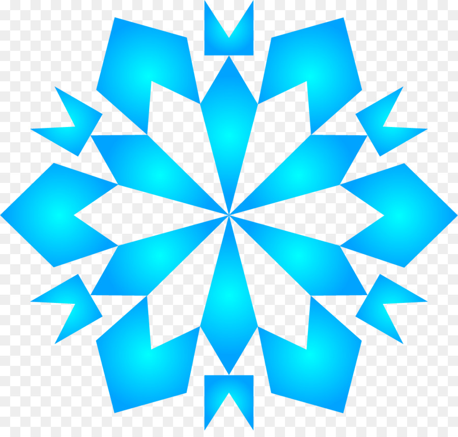 Halskette Schneeflocke - Kreative blau Schneeflocke