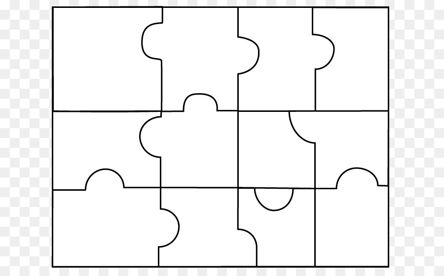 Line art in bianco Nero Modello - 5 puzzle clipart