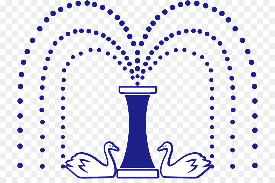 Biểu tượng - màu xanh đài phun nước trang trí swan véc tơ