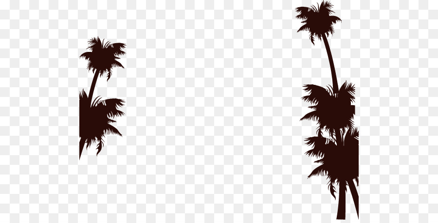 Silhouette Cartoon-Abbildung - Tolle cartoon palm silhouette