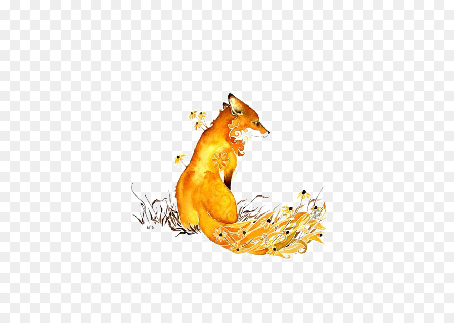 Aquarell-Malerei-Zeichnung Fox - Fuchs