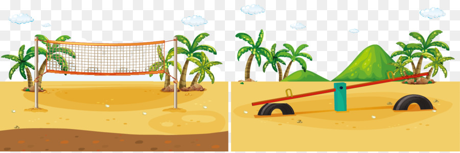 Cartoon-Royalty-free clipart - Beach volleyball