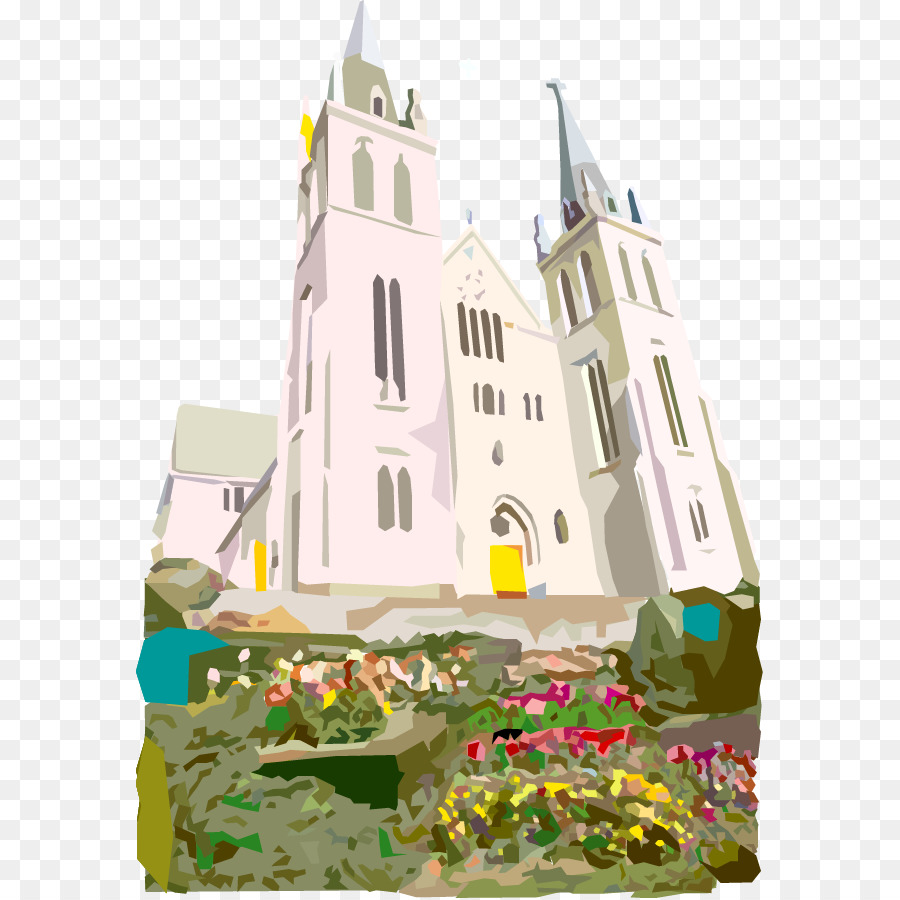 Châu Âu, Nhà Thờ - Châu âu-phong cách vẽ tay gác chuông nhà thờ
