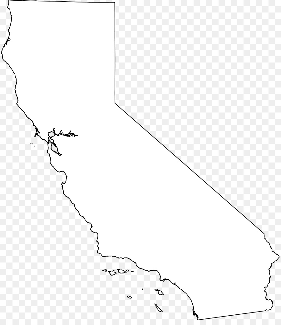In California, Line art in Bianco Angolare - struttura della california