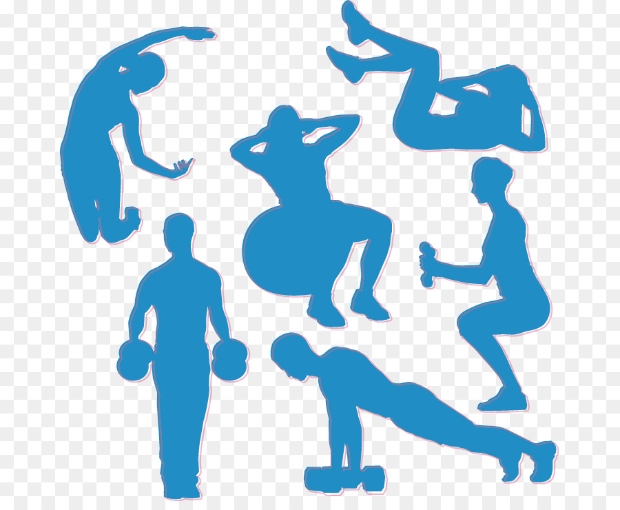 Silhouette Sport Download - Blau Fitness-silhouette-Figuren