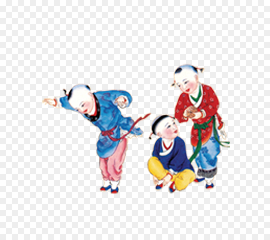 China das Neue Jahr-Bild-Tradition der chinesischen Neuen Jahr Papierschnitt - Cartoon Doll