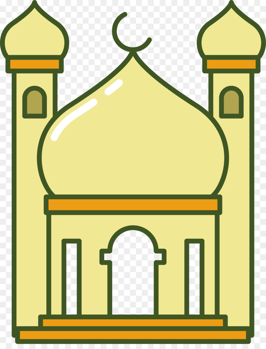 Eid al Fitr Eid al Adha, Clip art, - Giallo cartoon Chiesa di Eid al Fitr