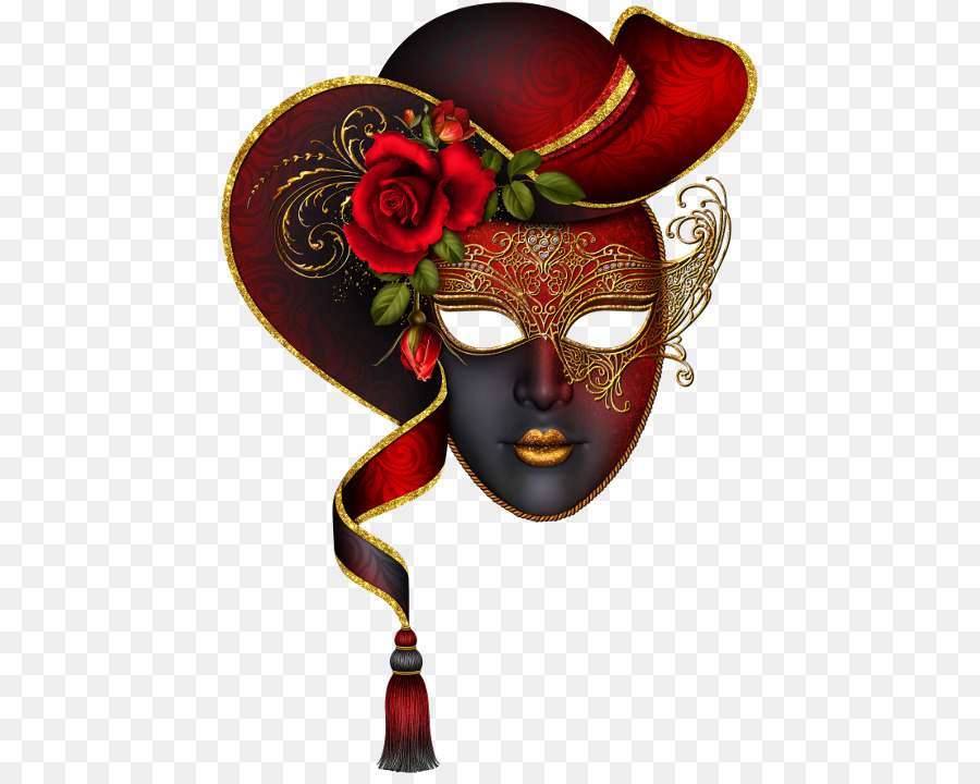 Karneval von Venedig, Maske Maskerade ball - Rote Maske