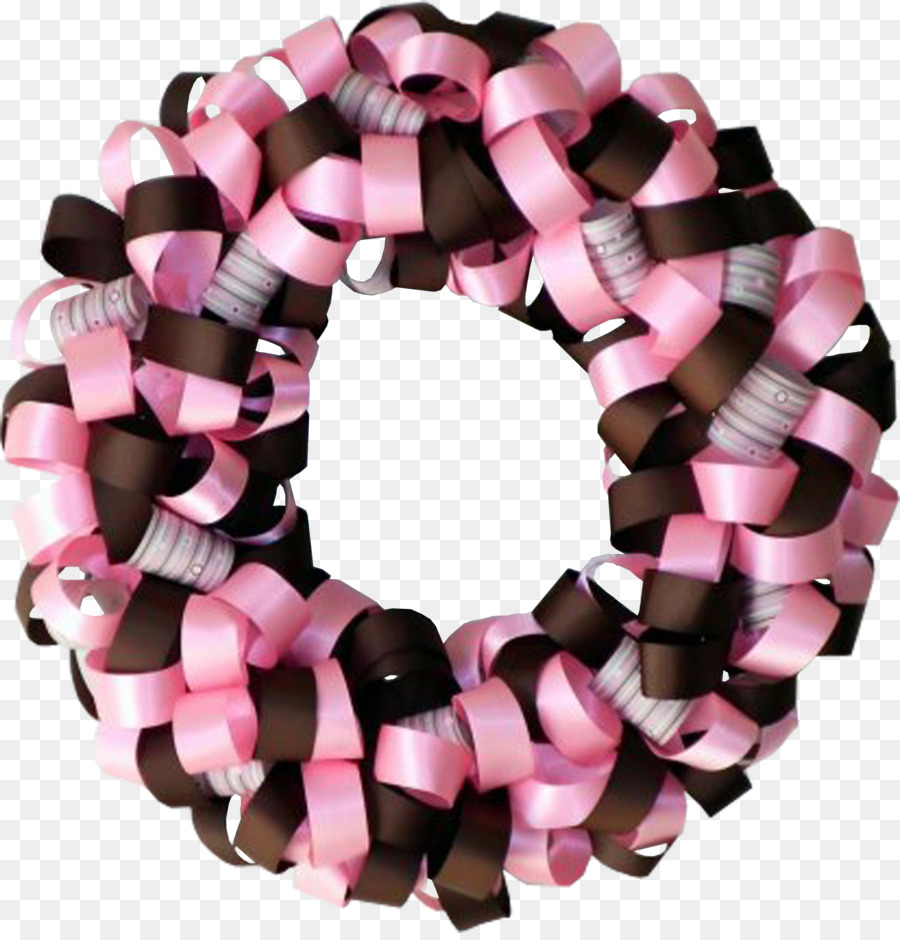 Kranz Rosa, Braun, ribbon Blume - Ribbon ring