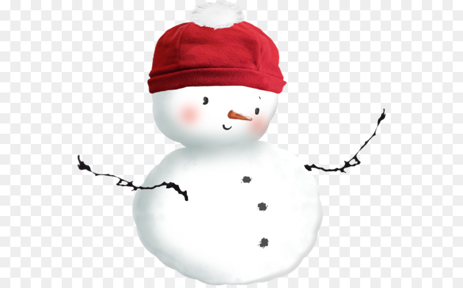 Schneemann Weihnachten - Roter Hut mit weißen cartoon Schneemann