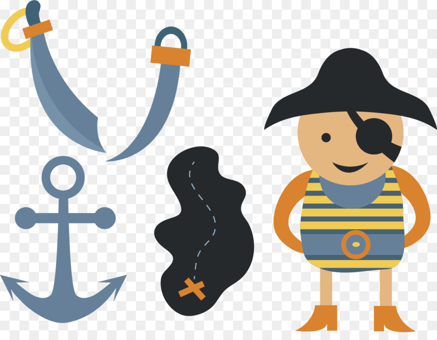 La pirateria Disegno animato Internazionale Talk Like a Pirate Day - Pirata spada vettore di elementi di ancoraggio cappello PNG