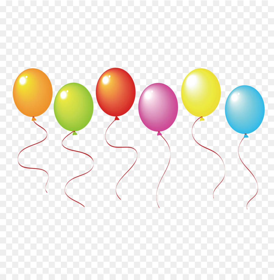 Balloon Party di biglietti di Auguri, Clip art - Colore palloncini colorati vettoriale