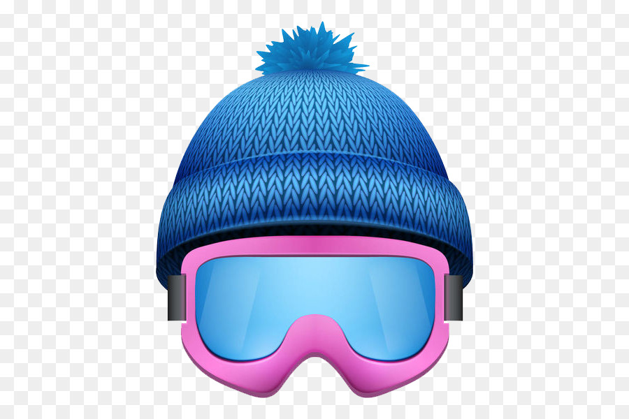 Ski-Goggles Stock-illustration Illustration - Blue wool ski Mütze