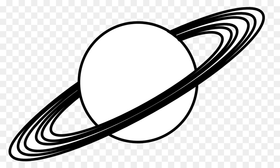 Erde Planet Saturn Schwarz und weiß-clipart - Um Cliparts