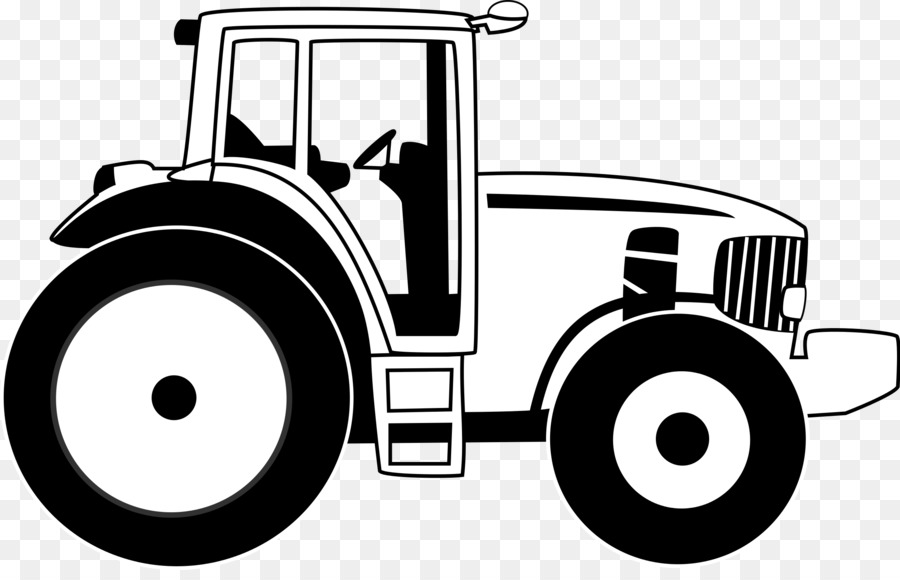 John Deere Traktor-Schwarz und weiß-clipart - Traktor-Silhouette Cliparts