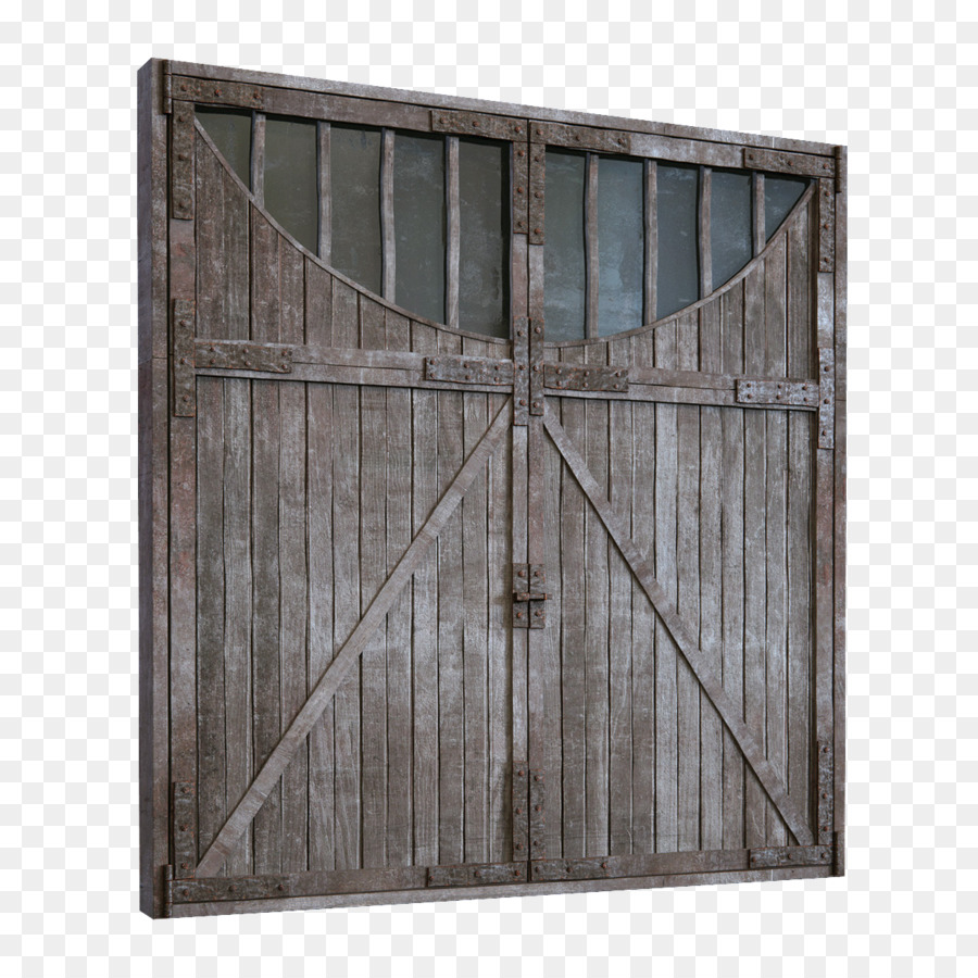 Fenster-Tür-Holz-Mauer - Große alte Holz-Tür