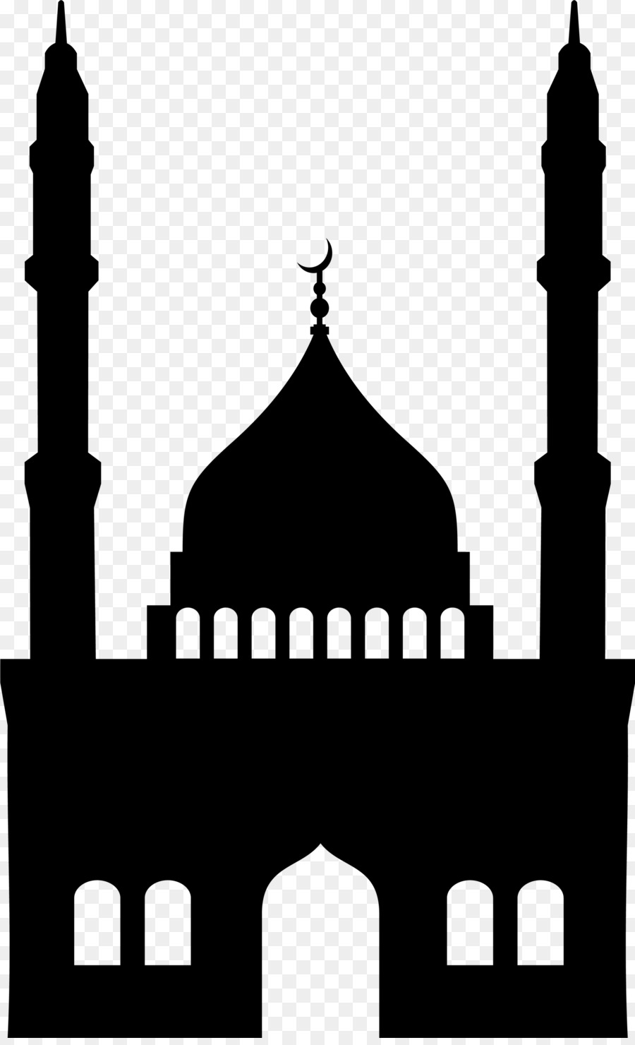 Moschea, Musulmano, Islam, Illustrazione - La linea nera e Chiesa di Eid al Fitr