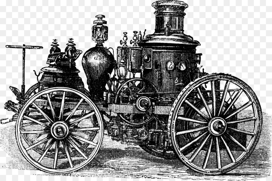Dampf-Royalty-free Fire-engine, Clip-art - Oldtimer-illustration