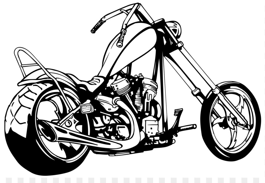 Motorrad Chopper Harley-Davidson Clip-art - Motorrad-Cowboy-Cliparts