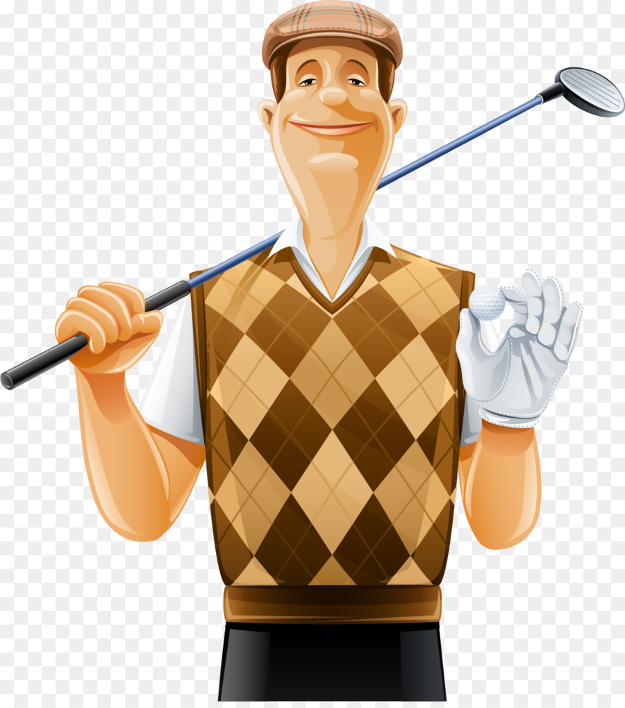 Link OLoup Club De Golf Louiseville Walter Travis campo da Golf - Vettore dipinto golfista