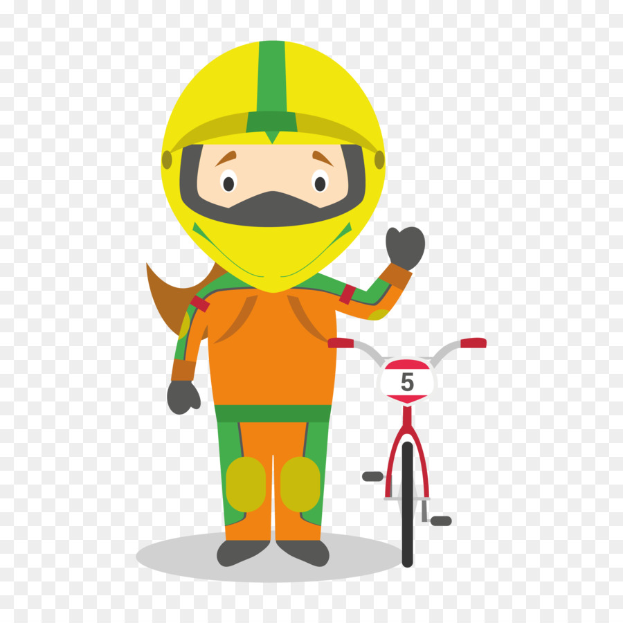 cartoon illustrazione - Cartoon bici da corsa