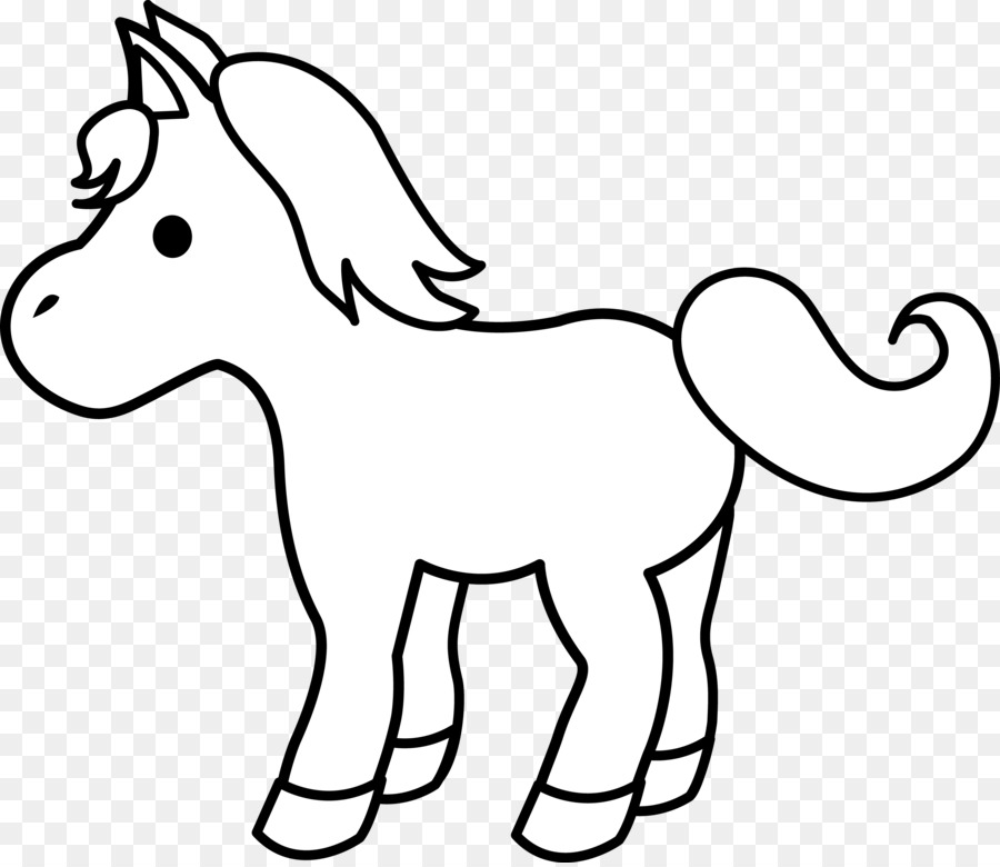 Con ngựa Pony chú Ngựa Đen và trắng Clip nghệ thuật - con ngựa, công chúa