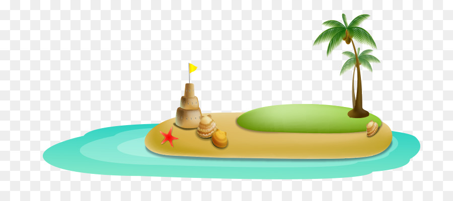 cartone animato - Creativo cartone animato island beach
