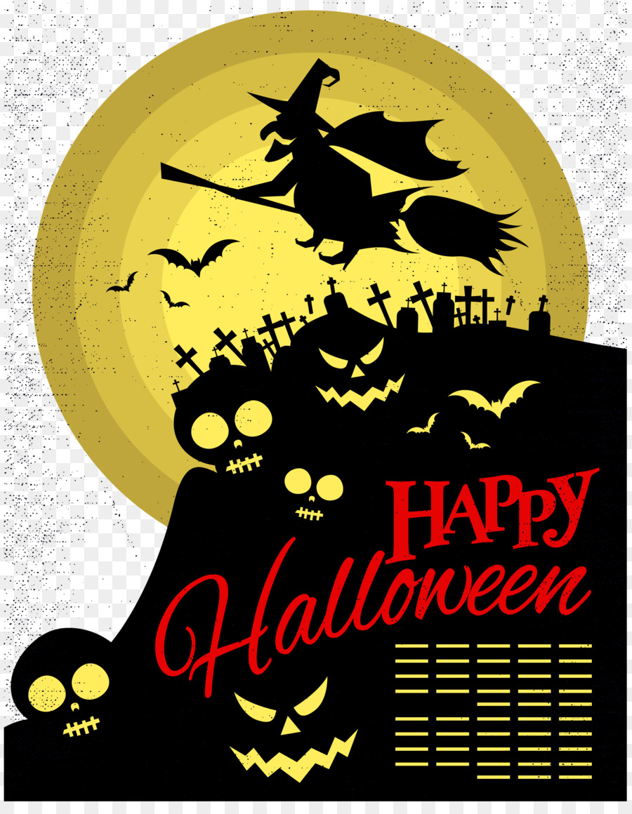 Poster Halloween-Illustration - Horror Hexe