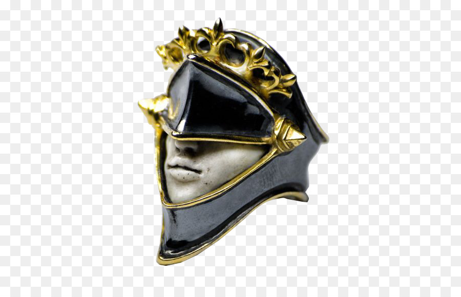 Ring Schmuck Gold Edelstein - Maskierte Helm