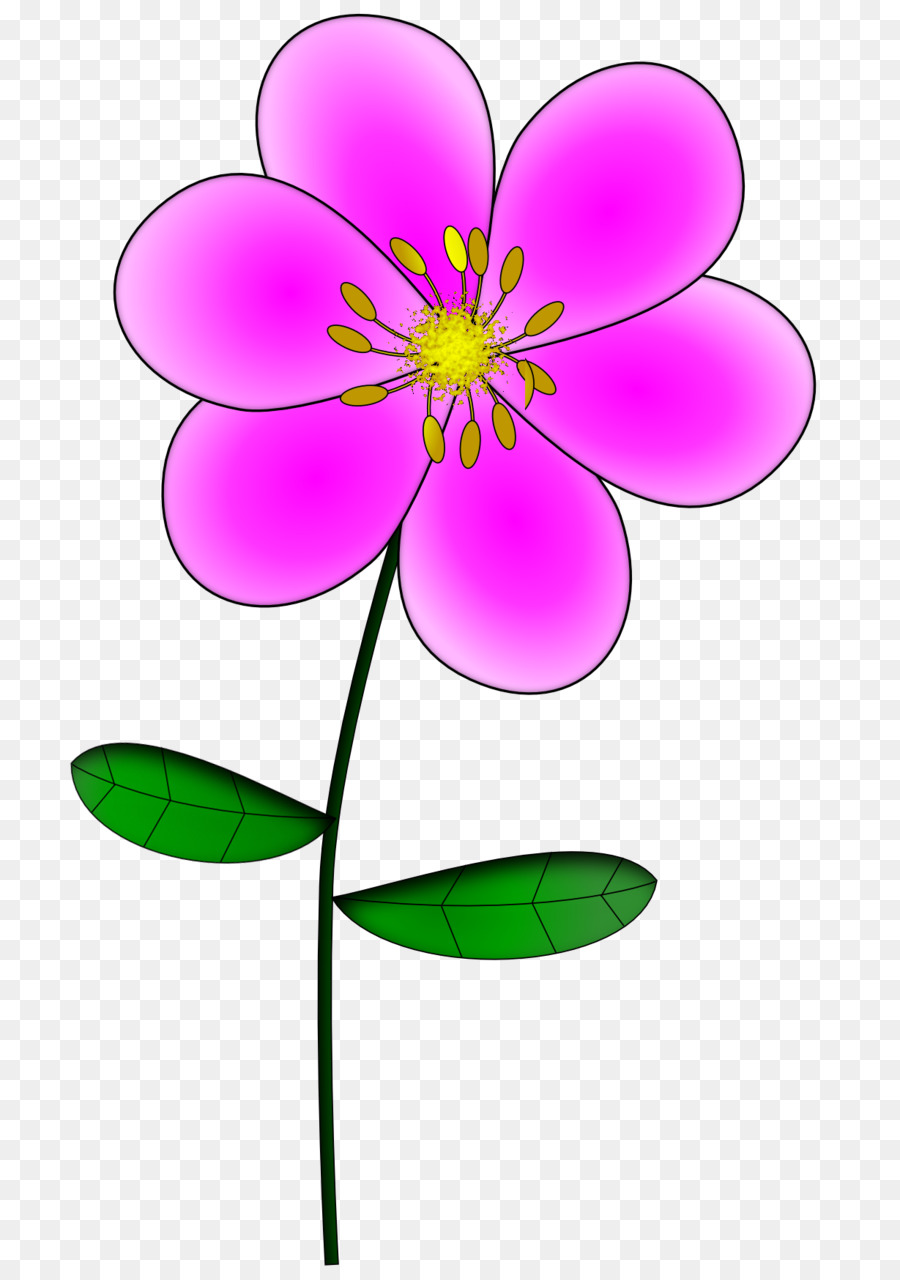 Pink Flower Cartoon