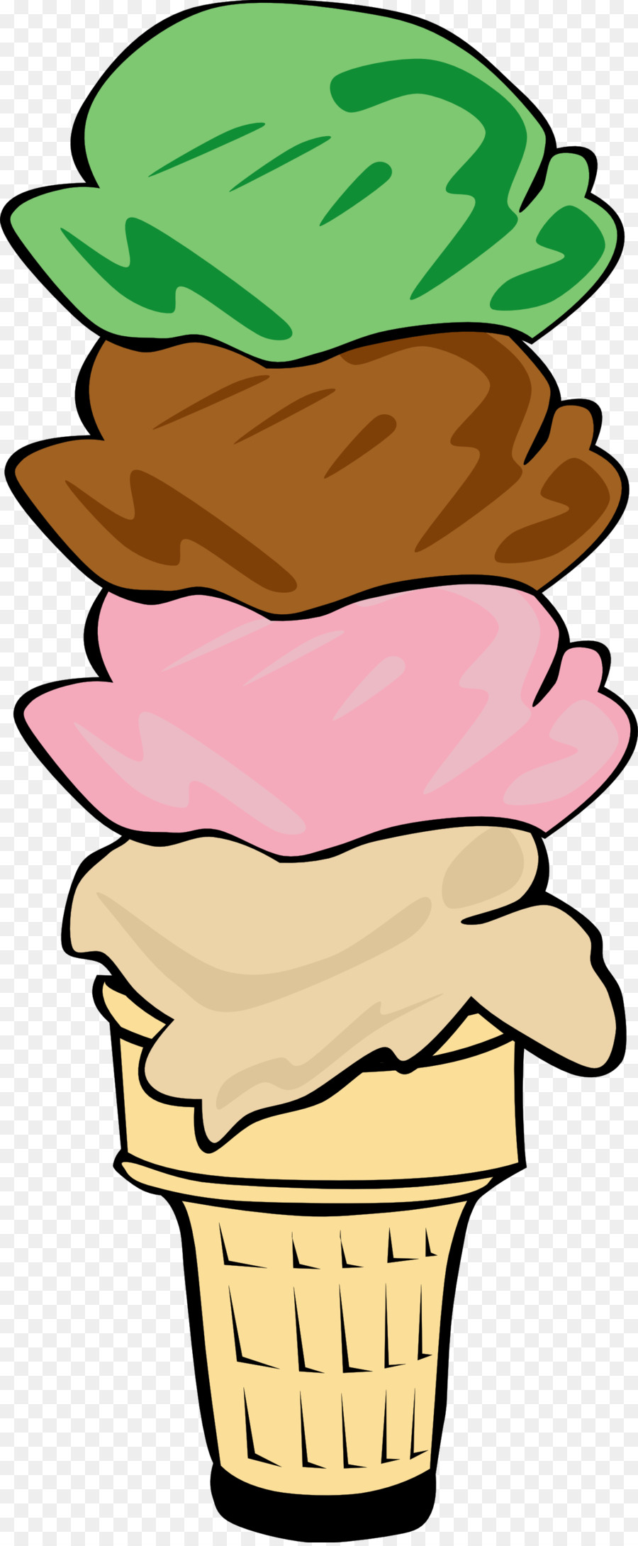 Eis Schokolade-Eis, Erdbeer-Eis - Icecream Border Cliparts