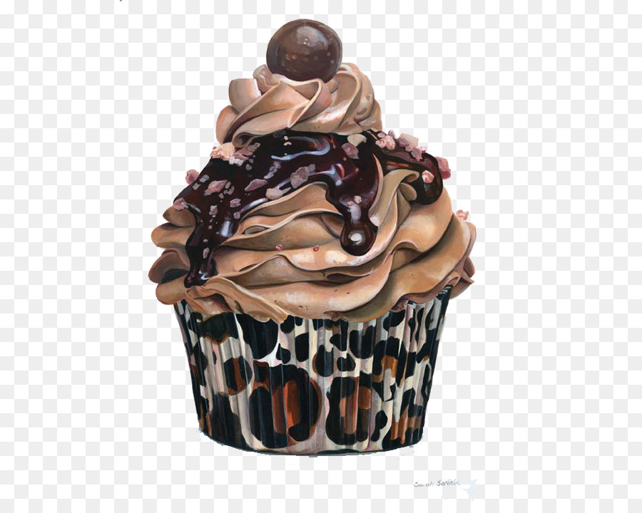 Cupcake Zeichnung Food Art-Illustration - Schokoladenkuchen