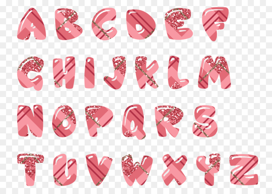 Lettera Alfabeto - Creative rosa caramella lettere