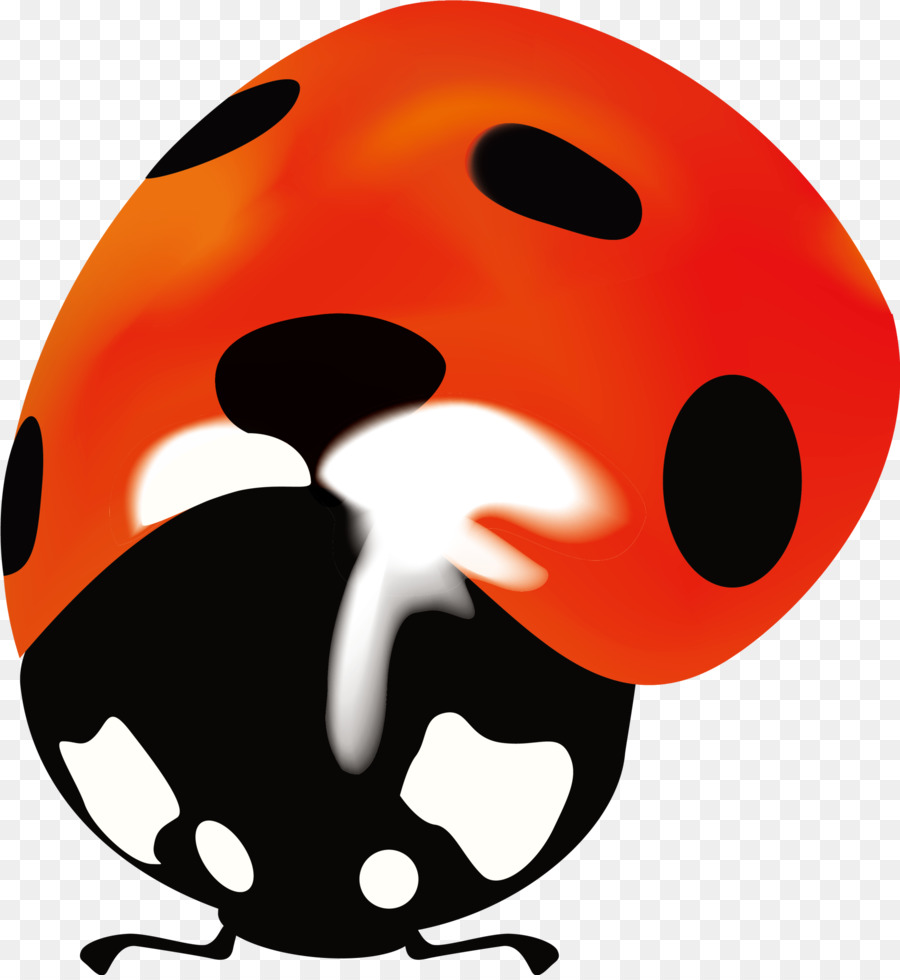 Schnauze Lady Bird clipart - Orange einfachen Marienkäfer