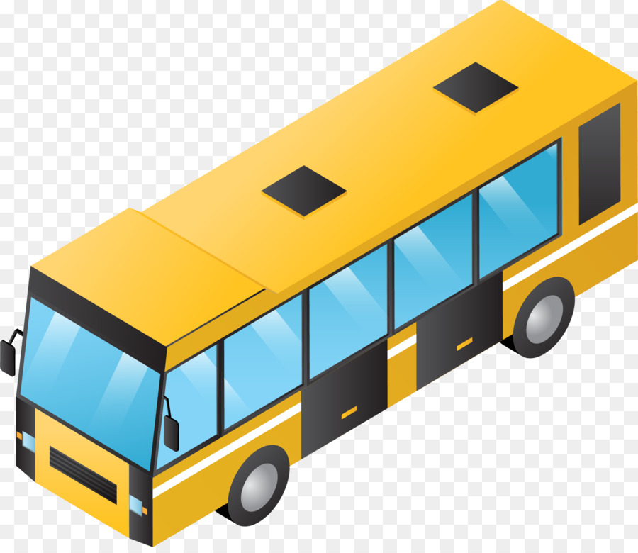 Bus-Schiene-transport-Taxi-Bahn-Straßenbahn - Vektor gelben bus