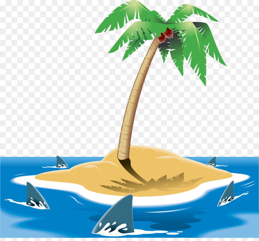 Kokos - Vektor lackiert Insel
