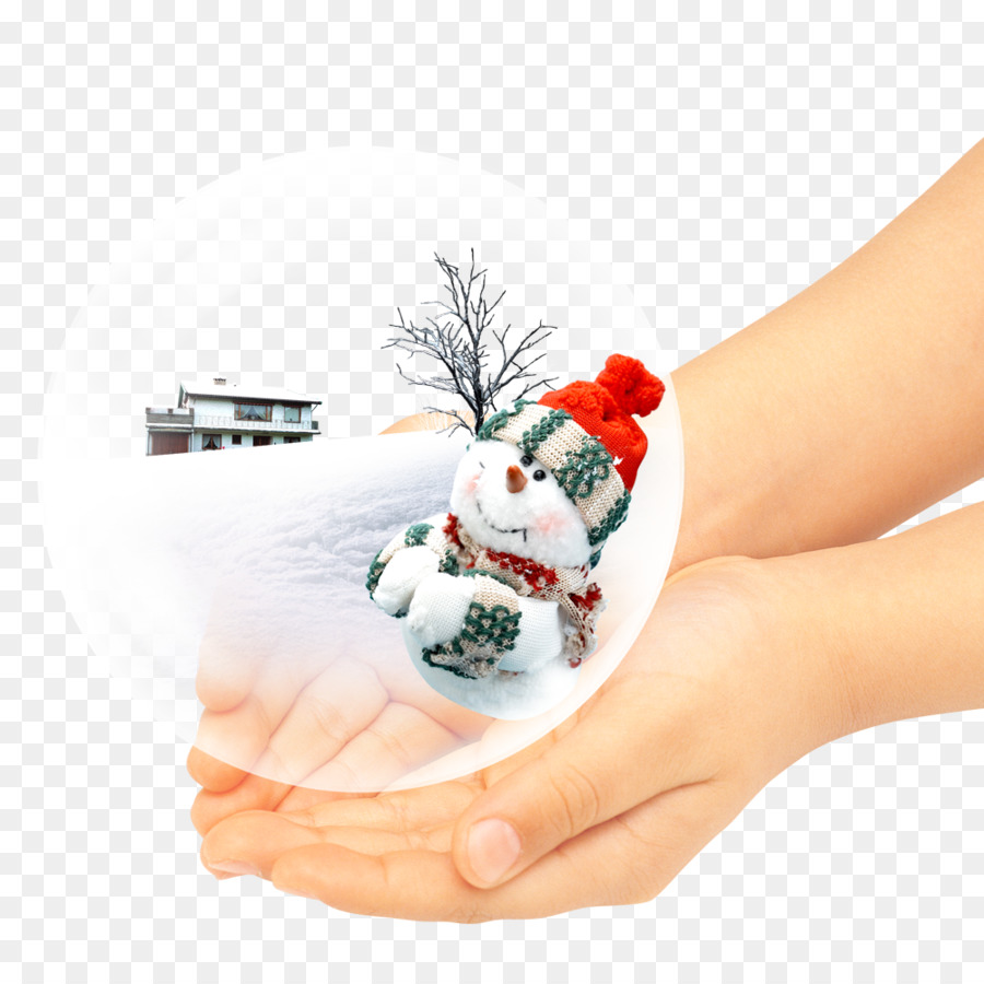Schneemann-Symbol - Schneemann halten sich an den Händen