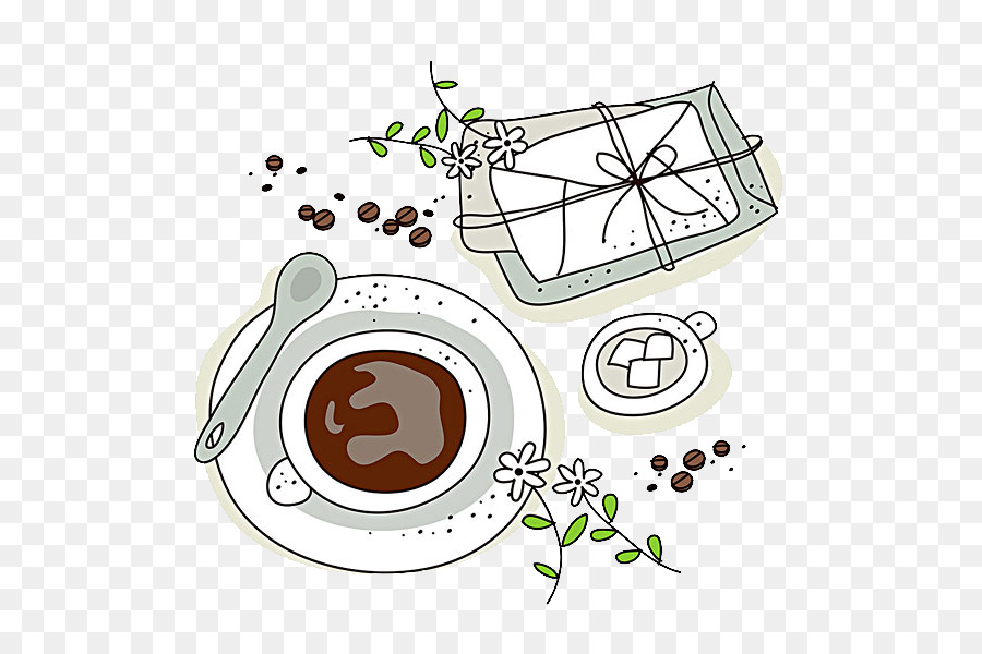 Cốc cà phê Latte Trà Quán cà phê - Cà phê hoạ