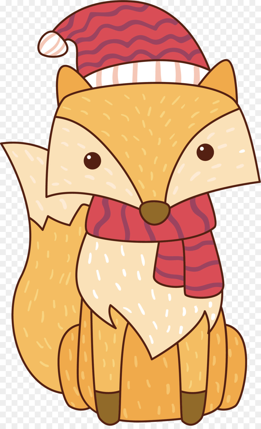 Fox Clip-art - Gelbe fox-Vektor