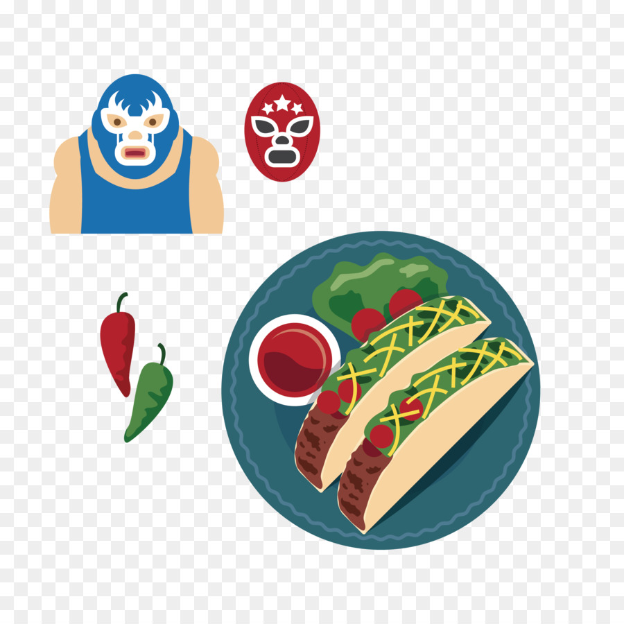 Wurst Mexikanische Küche Essen Speise - Pfeffer Lebensmittel-und Männer-Vektor-Maske