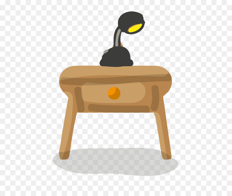 Tisch Möbel-Illustration - Vektor-Kaffee-Tisch-Lampe